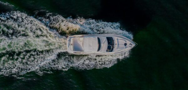Guests celebrating a birthday aboard a private Azimut yacht
