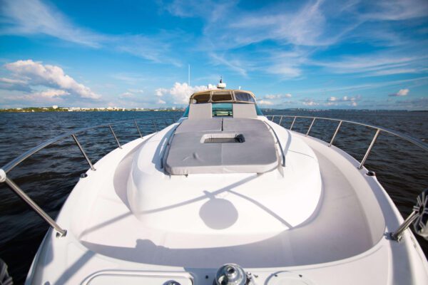 Group celebrating a birthday aboard the Palladium yacht