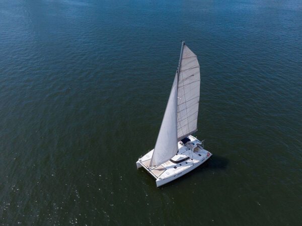 Wide shot of Chicote anchored with the Cartagena skyline behind