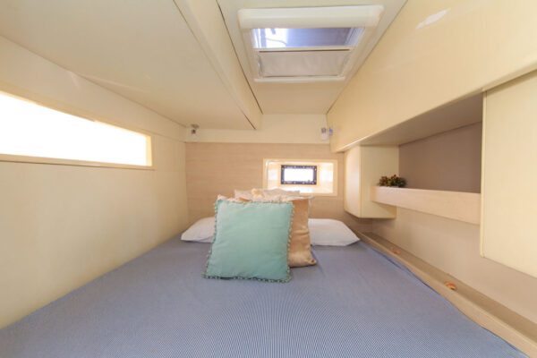 Bedroom suite on Oddy Sea with cozy bedding and natural light