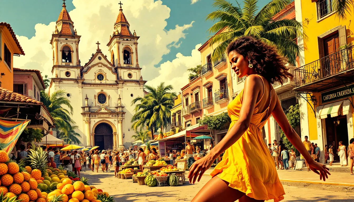 A lively local festival in Cartagena showcasing cultural experiences.