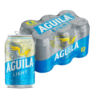 aguila light 6 pack for your boat rental island tour