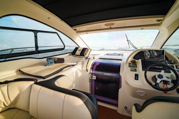 Ambar yacht ready for boarding at the dock