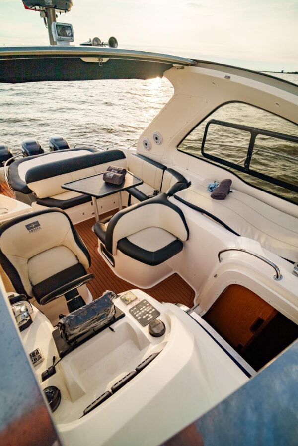 Top-down shot showing the compact but sleek layout of Ambar