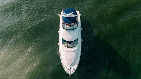 Side view of the sleek and modern Chanul yacht