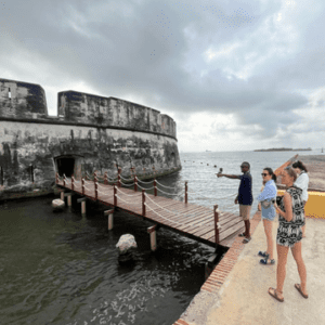Bocachica fort entrance during a Tierra Bomba tour from Cartagena