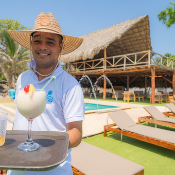 Turquoise water and island scenery at Isla Mulata on the 3 Island Tour Cartagena.